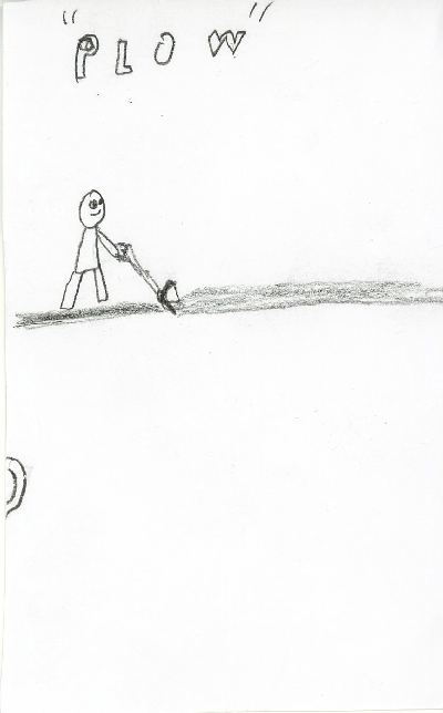  a slideshow of a person plowing and the plow gets bigger then you can see the word work  